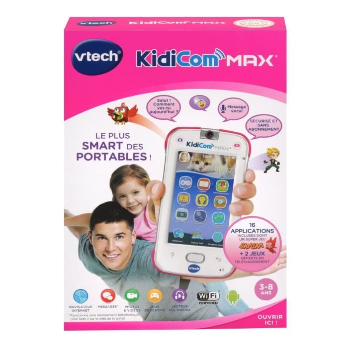 VTECH - Kidicom Max Rose - Smartphone Enfant - Cdiscount Jeux - Jouets