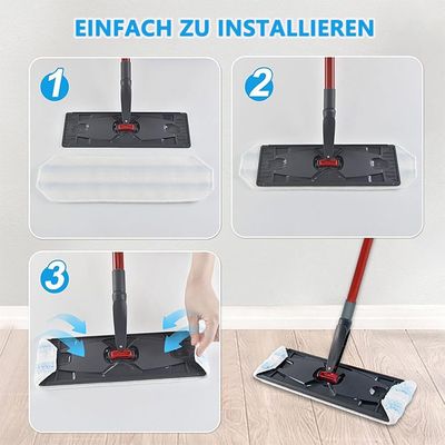 Lot De 4 Recharges Microfibre Pour Serpillère Vileda/O-Cedar H2Pro - Lavables En Machine - 3
