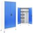 Armoire De Vestiaire 2 Portes Metal 90x40x180 Cm Gris Et Bleu