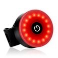 Lampe Vélo LED Puissante Rechargeable Rouge Clignotante USB pour arrière LEC500 – Pour VTT Trottinette Electrique Sacs (noir)-0