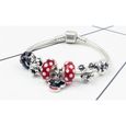 18CM Mickey Charms Bracelet bijoux Femme CZ Trèfle Charms cadeaux Pour Femme-0