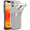 Pour Apple iPhone 12 mini 5.4": Coque Silicone gel UltraSlim et Ajustement parfait - TRANSPARENT-0