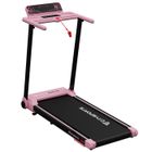 CITYSPORTS Tapis de Course Pliable et Inclinable 7.7%,Rose,APP,1-12km/h.1400w.Roulettes à Déplacer.