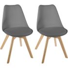 Lot de 2 chaises style scandinave Baya Atmosphera - Gris foncé