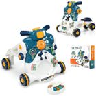 COSTWAY 3 en 1 Trotteur Véhicule et Paneau de Jouet Parlant pour Bébé avec Lumière et Musique Activités d'Eveil, 6-36 Mois Bleu