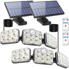 Applique murale solaire LED 3 têtes 138 Leds détecteur de mouvement IP65 étanche - MORI YOSHIDA