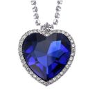 2SPLENDID Pendentif Coeur de l'océan inspiré du film Titanic. Baigné dans l'OR Blanc. Boîte cadeau offerte