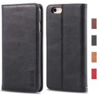 MSK Coque iPhone 6/6S, Housse en Cuir Premium Flip Case Portefeuille Etui pour iPhone 6/6S (Noir)