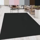 Tapis lavable - SIMPEX - CATWALK - Noir - 120 x 160 cm - Poils longs