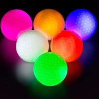  Lot de 6 balles de golf lumineuses à LED pour entraînement de nuit