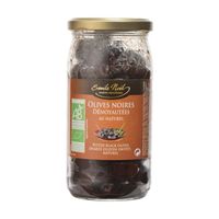 EMILE NOEL+Olives denoyautées noires au naturel bio 190 g