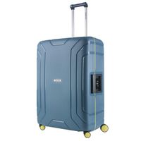 Valise CarryOn Steward TSA - Grande valise trolley 75 cm - Entièrement doublée et fermetures fixes - Bleu clair
