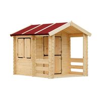 Maison en bois pour enfants - TIMBELA M501 - Maisonnette en Bois - Extérieur - Beige