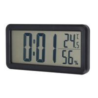 RHO- horloge à piles Réveil numérique Portable noir température humidité mural LCD horloge électronique numérique pour