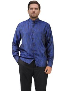 Chemise De Travail Structure Homme, Manches Longues, Bleu/blanc, Coton, Taille M (occasion)