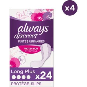 Always - 6x16 Serviettes pour Fuite Urinaires Always Discreet Long Plus