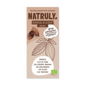 CHOCOLAT PÂTISSIER NATRULY - Tablette chocolatée chocolat noir bio 85 g