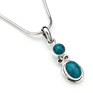 NO:MAH 83-15 Pendentif argent 925 sterling turquoise