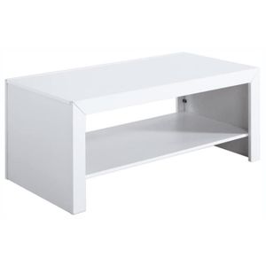 TABLE BASSE Table basse rectangulaire avec étagère en pin mass