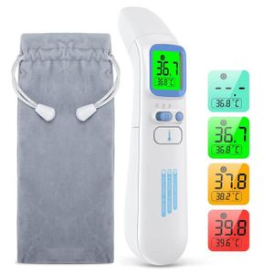 THERMOMÈTRE BÉBÉ Thermomètre frontal infrarouge IDOIT Thermomètre frontal adulte bébé, 4 en 1 Thermomètres sans contact avec alarme de fièvre, fo63