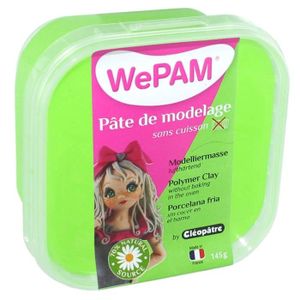JEU DE PÂTE À MODELER Pâte à modeler porcelaine froide WePam vert fluo 1