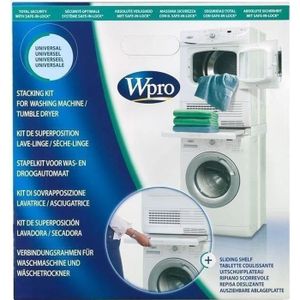 PIÈCE LAVAGE-SÉCHAGE  Kit de superposition WPRO SKS100 avec tablette pou