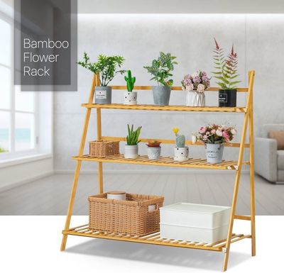 MIXMIO Étagère à Plantes 3 Niveaux En Bois – Support Robuste Et Élégant Pour Pots De Fleurs Intérieur, Idéal Salon, Balcon, Jardin Ou Bureau