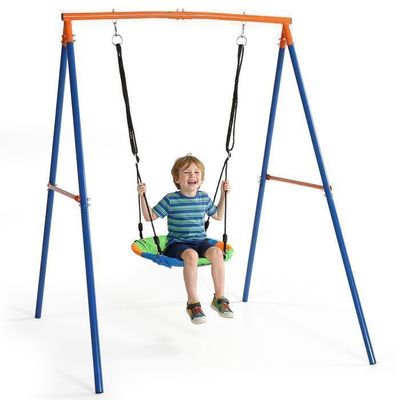 Portique pour Enfants, portique, portique en métal avec Une capacité de Charge jusqu'à 200 kg, portique en métal pour Enfants, balançoire nid, avec balançoire Extra Large de 104 cm
