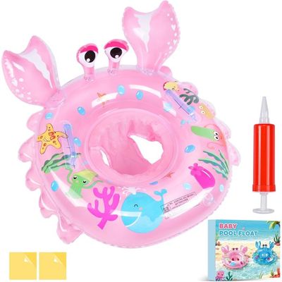 Bouee Bebe Ninonly Bébé Siège de Piscine avec Pompe à air,2 Patchs de Réparation pour Enfants de 12 à 36 Mois,Piscine(Rose Crabe) - Sport