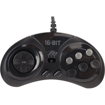 Manette SEGA Mega Drive 6 Boutons Officielle – Arcade Pad – Retro-Bit – Noire - Collection