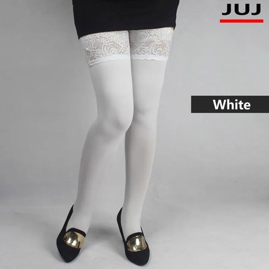 Bas De Cuisse Dentelle Femme SOFSOT - Silicone Anti-Dérapant - Taille Unique - 15 Deniers