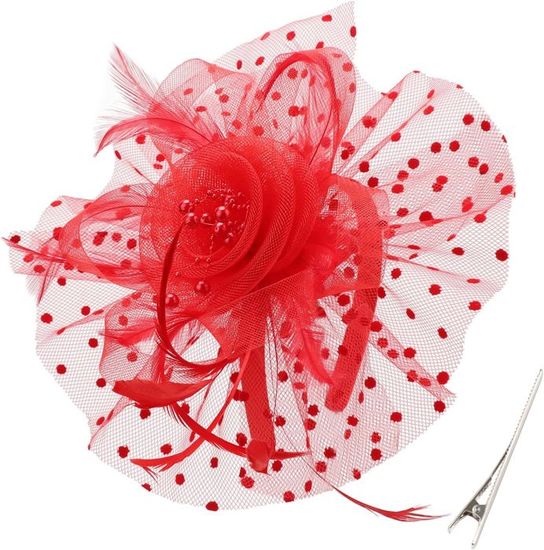 Fascinateur Chapeau Cocktail - Bandeau Clip Plumes Perles - Mariage Thé Party - Accessoire Cheveux Femme - Style Rétro élégant - 8