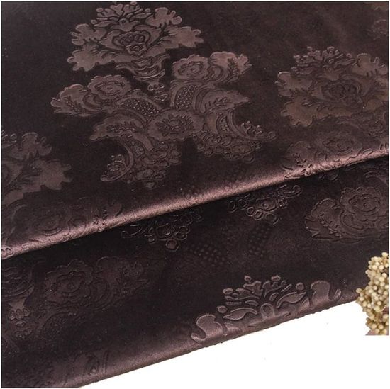 Feuille De Cuir PU Texturé Motif Floral Vintage - 1,37 X 0,3 M, épaisseur 0,8 Mm - Pour Bricolage, Sacs, Boucles D'oreilles, Déco