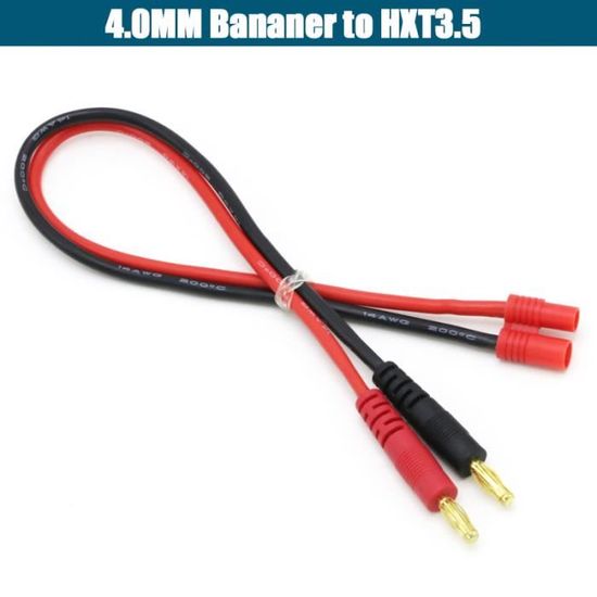 Lot de 2 connecteurs T femelle/mâle vers Tamiya mâle/femelle 14 AWG fil RC accessoire, longueur 8,5 cm