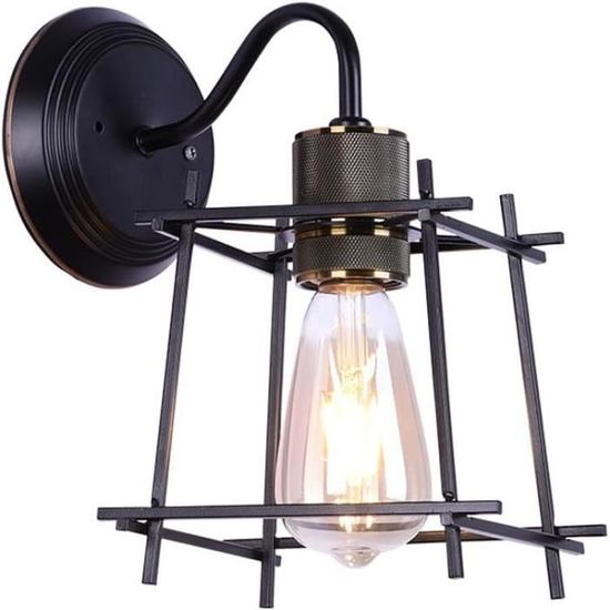 Appliques Murales E27 Style Industriel – Métal Vintage, Ampoules Non Incluses, 110-240V
