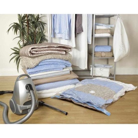 Lot De 6 Sacs De Rangement Sous Vide - 100x80 Cm - Pour Vêtements, Couettes, Oreillers - Économiseur D'espace