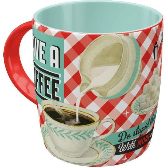 Tasse à Café Rétro Kawasaki - 330 Ml, Céramique, Design Vintage Pour Motards
