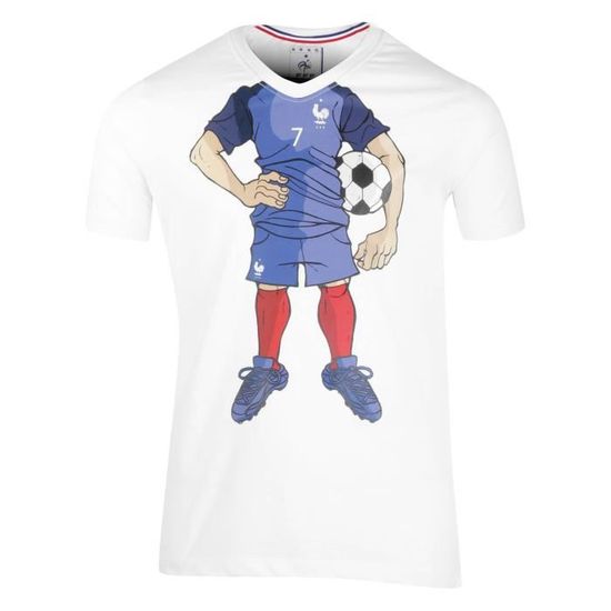 T-Shirt Enfant Garçon Équipe De France Football FFF Officiel - Collection 2 Étoiles