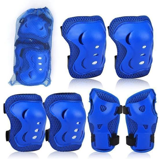 Set 3x2 protections roller trottinette skate enfant PLAY Bridal