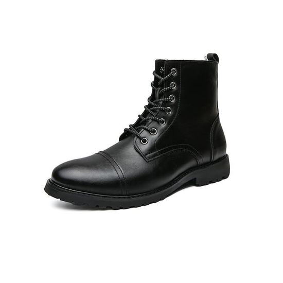 Bottines En Cuir Noir à Clous Argent - Taille 37, Marque Promod, Occasion Très Bon état