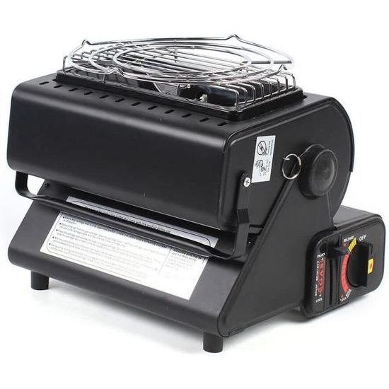 Chauffage à Gaz Portable 3 Niveaux - 15000/12500/10000 BTU, Allumage électrique, Pour Camping, Terrasse - 3