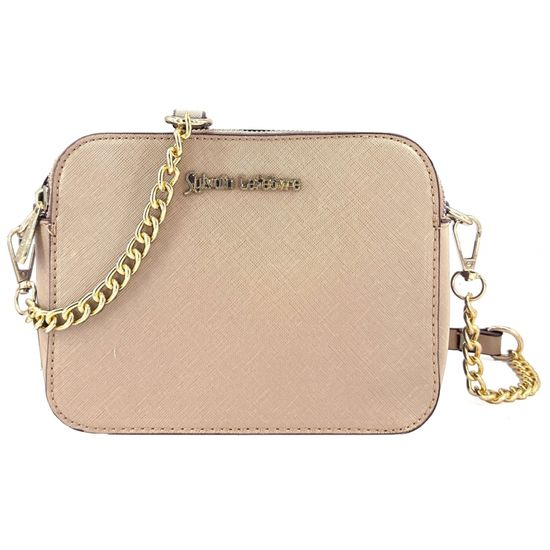 Sacs de luxe pour femme - Sac en bandoulière Jimmy Choo en cuir grainé beige