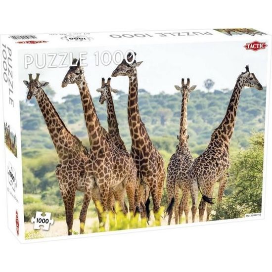 Puzzle 1000 pièces - TACTIC - Les Girafes - Animaux - Intérieur - Adulte