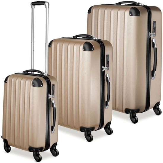 Valise - TECTAKE - Set de 4 valises PUCCI rigides à l'aspect métallique