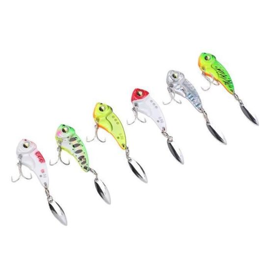Leurres de pêche en forme de cuillère, 6 pièces de leurres de pêche en