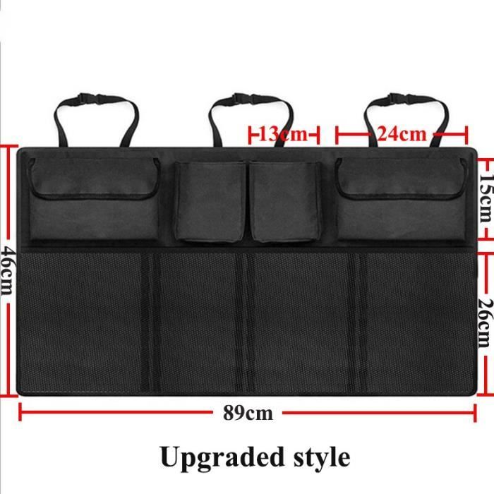 Multi Rangement pour Siège Arrière de Voiture en Polyester avec 8 Multi Rangement pour Siège Arrière de Voiture en Polyester avec 8