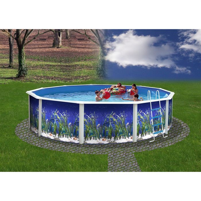 TOI OC&Eacute;AN Piscine en acier circulaire 350x120 