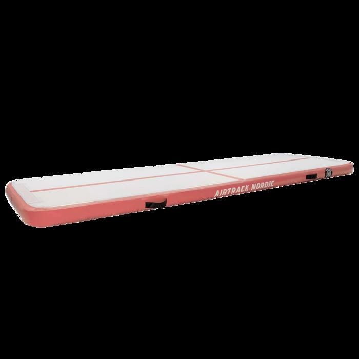 AirTrack Nordic Home 3m Tapis de Gym Gonflable - avec pompe à air électrique, idéal pour la gymnastique, le yoga - Corail