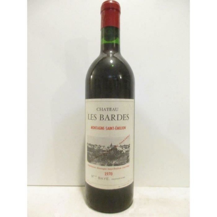 montagne saint-émilion château les bardes rouge 1970 - bordeaux