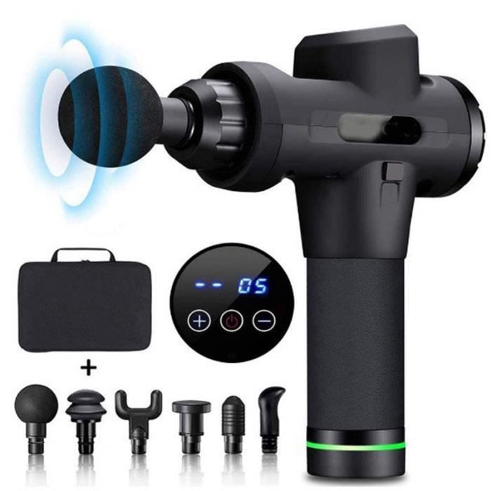 Pistolet De Massage, 6 Têtes De Massage et 20 Vitesses Réglables, équipement De Massage électrique Portable, Cou, épaules Et Dos
